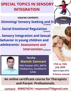 Special Topics in Sensory Integration: Competency Building Online Course 